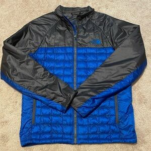 The North Face TNF Thermoball Blue/Dark Gray Full Zip Puffer Jacket Men’s Size M